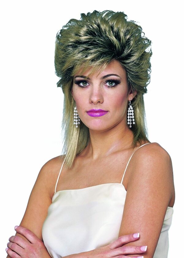 80's Sprayed Mixed Blonde Deluxe Wig 1