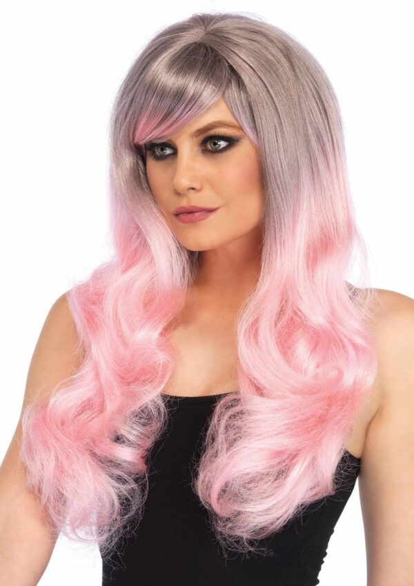 Blended Two-Tone Pastel Long Wavy Wig 1