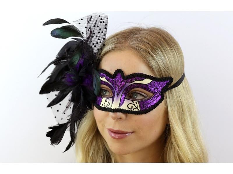 Venetian Purple Half Mask 7