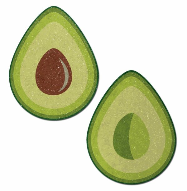 Avocado: Green Glitter Velvet Avocado Halves Nipple Pasties 1