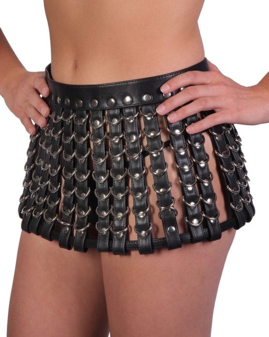 Leatherette Skirt w/ Rings 1