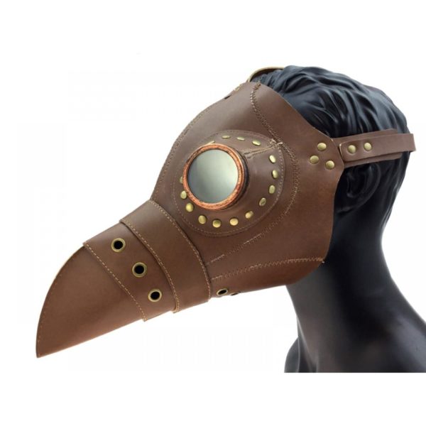 Brown Leather Plague Mask 2