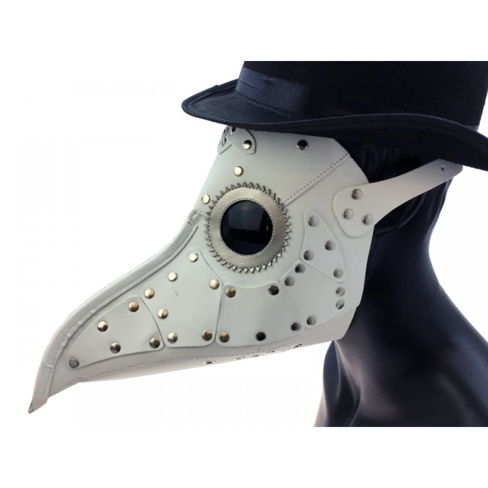 White Leather Plague Mask 6