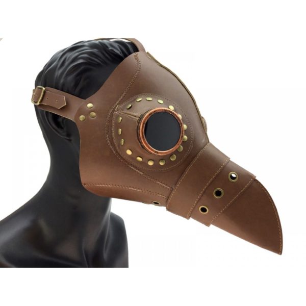 Brown Leather Plague Mask 4