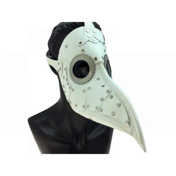 White Leather Plague Mask 3