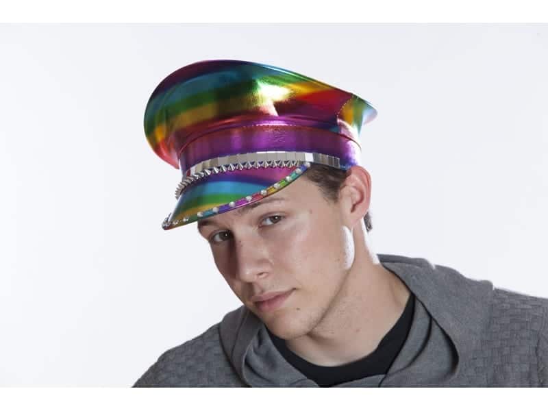 Rainbow Military Style Hat 6