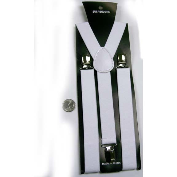 White 1" Wide Suspenders 7