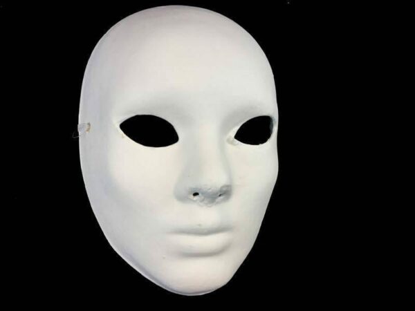 Blank White Face Mask 1