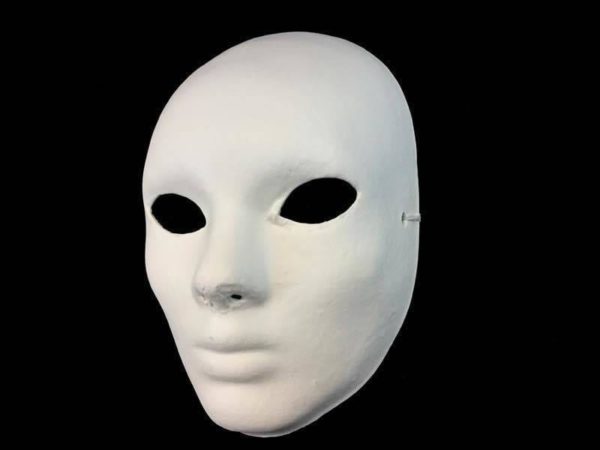 Blank White Face Mask 2