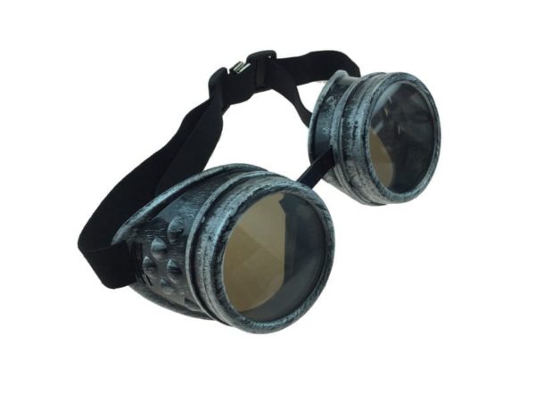 Steampunk Goggles Silver/Black 3