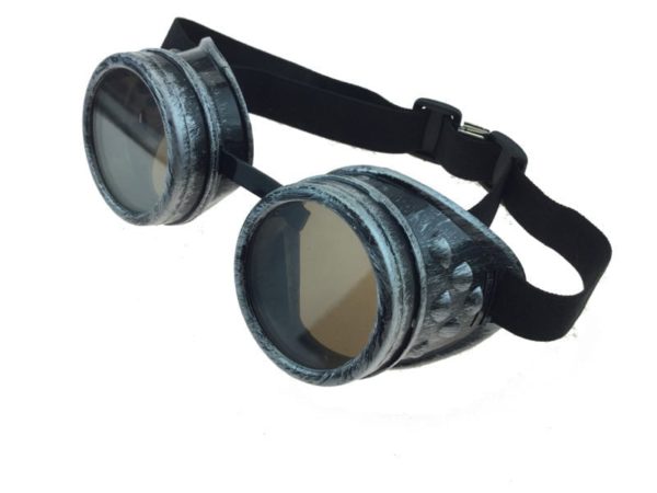Steampunk Goggles Silver/Black 2