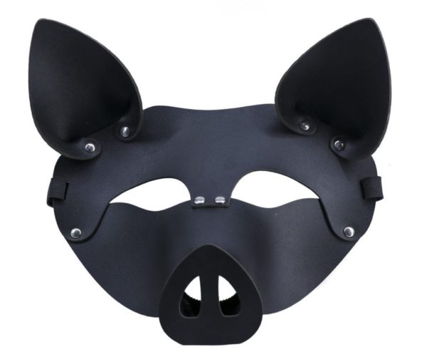 Black Leather Pig Mask 1