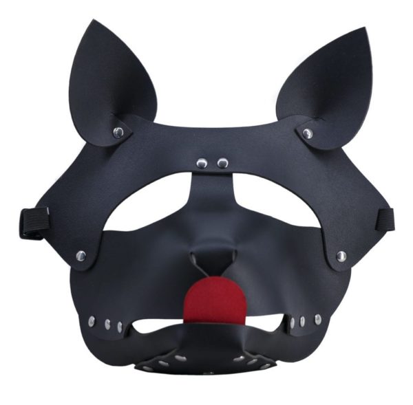 Black Leather Dog Mask 1