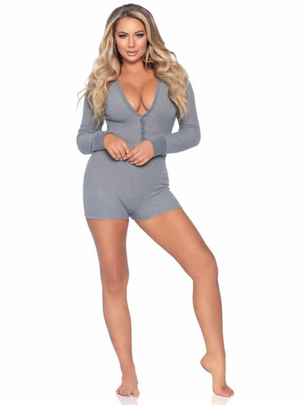 Romper Long Johns with Cheeky Back Flap 6
