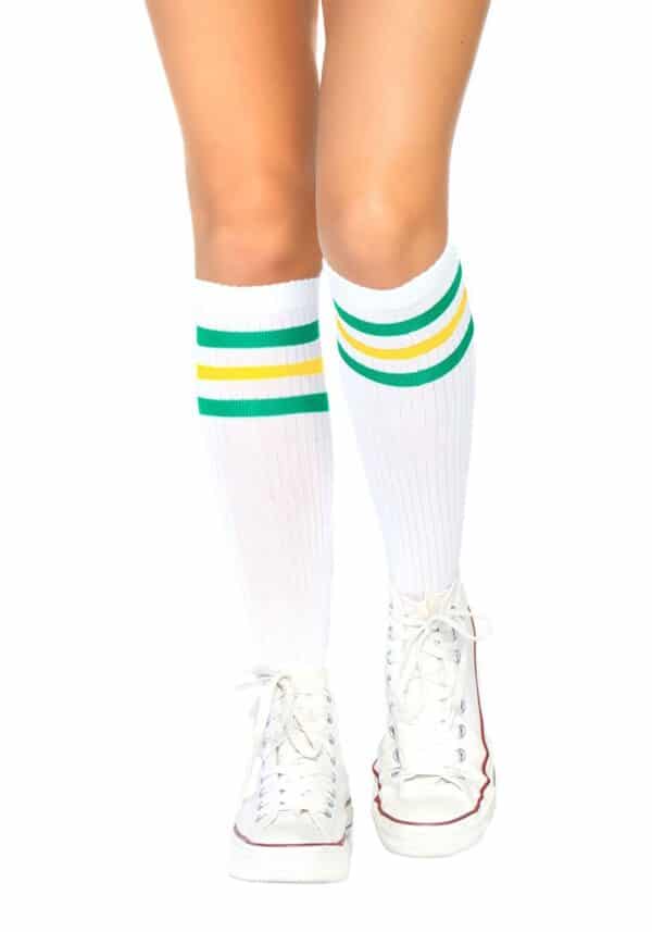 Athletic Striped Knee High Socks 1