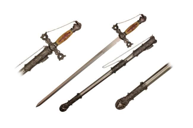 35 1/2" Metal Medieval Sword 4