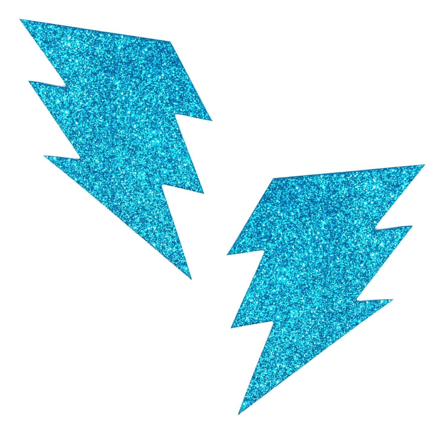 Bowie Blue Glitter Storm Surge Bolt Nipple Pasties 12