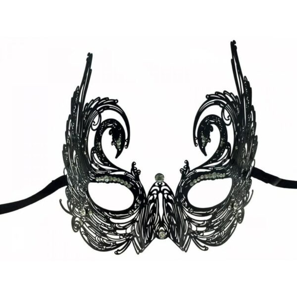 Laser Cut Metal Swan Style Venetian Mask 1