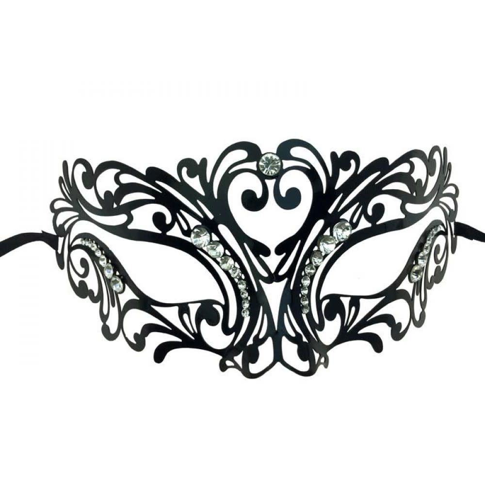 New Full Face Lace Metal Masquerade Mask Silver