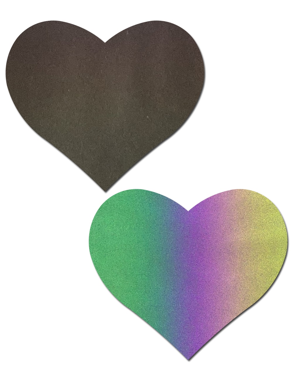 Love: Reflective Rainbow Heart Nipple Pasties 8