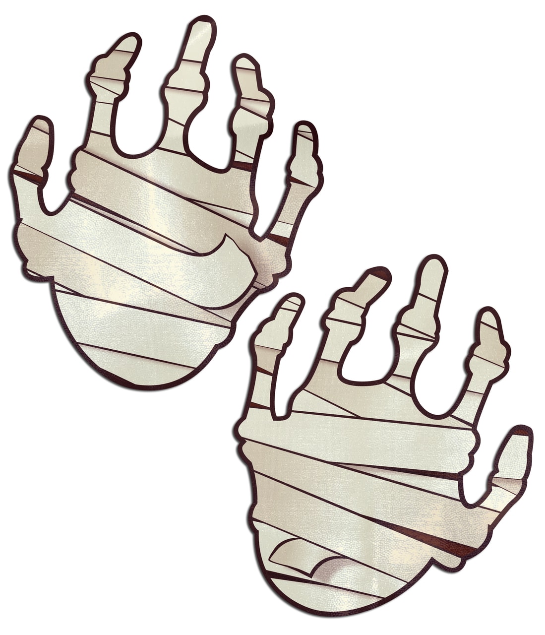 Skeleton Hands: Mummy Hands Nipple Pasties 7