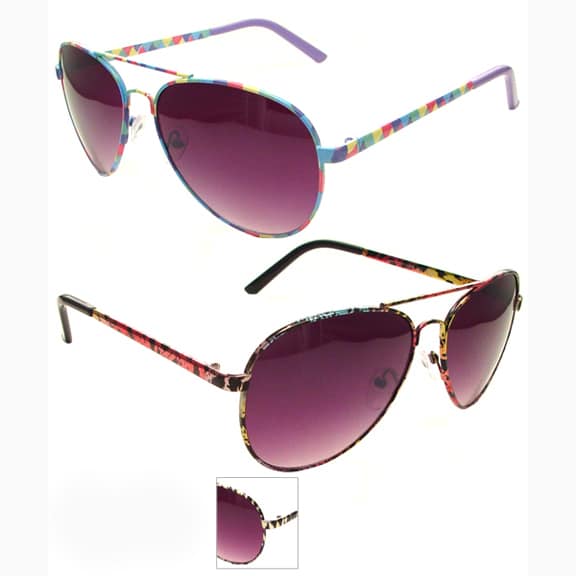 Multicolor Aviator Sunglasses 1