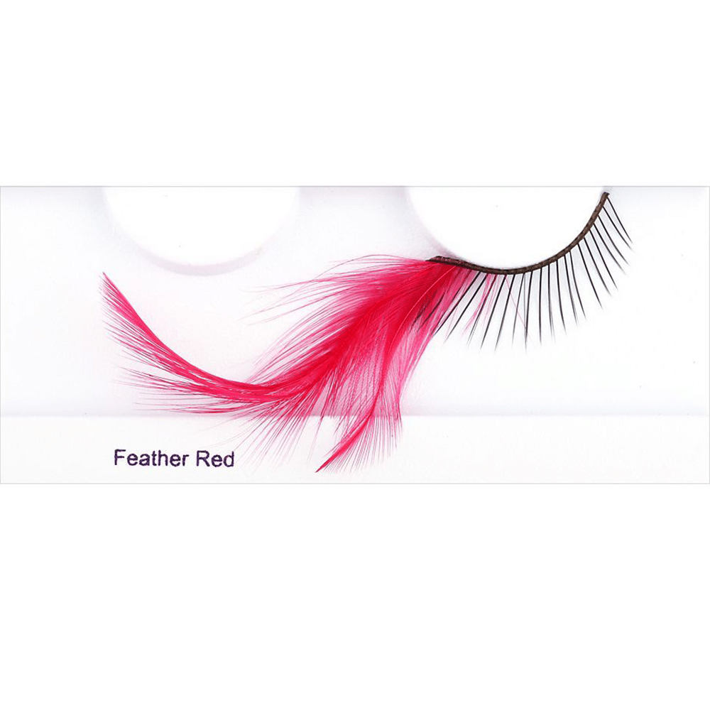 Feather Eyelash Red 4