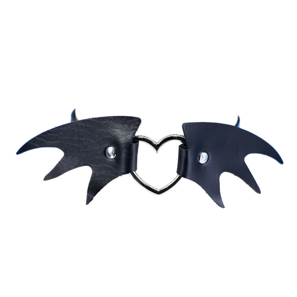 Bat Choker with Heart Ring 1