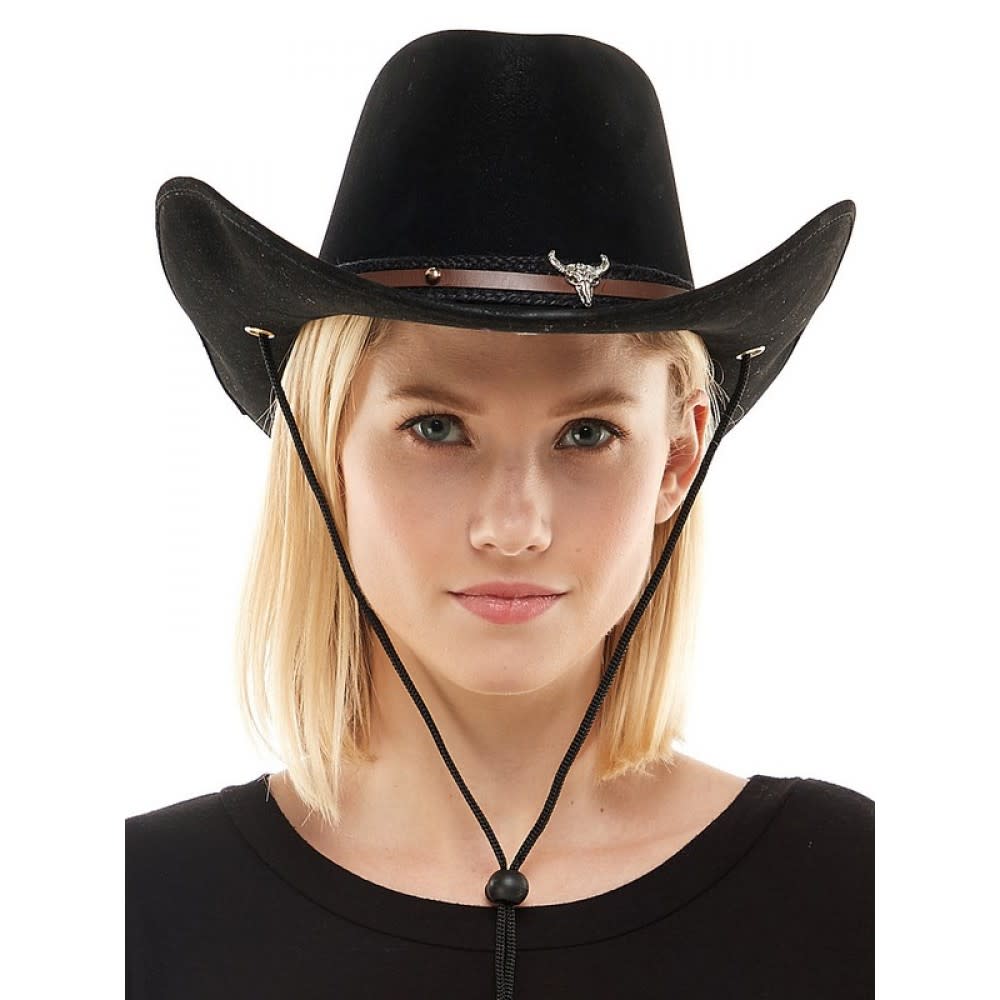 Black Leather Cowboy Hat 8