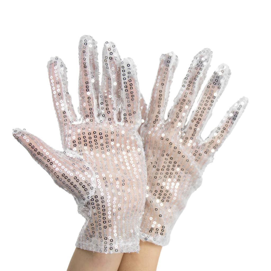 Silver Sequined Glove 8