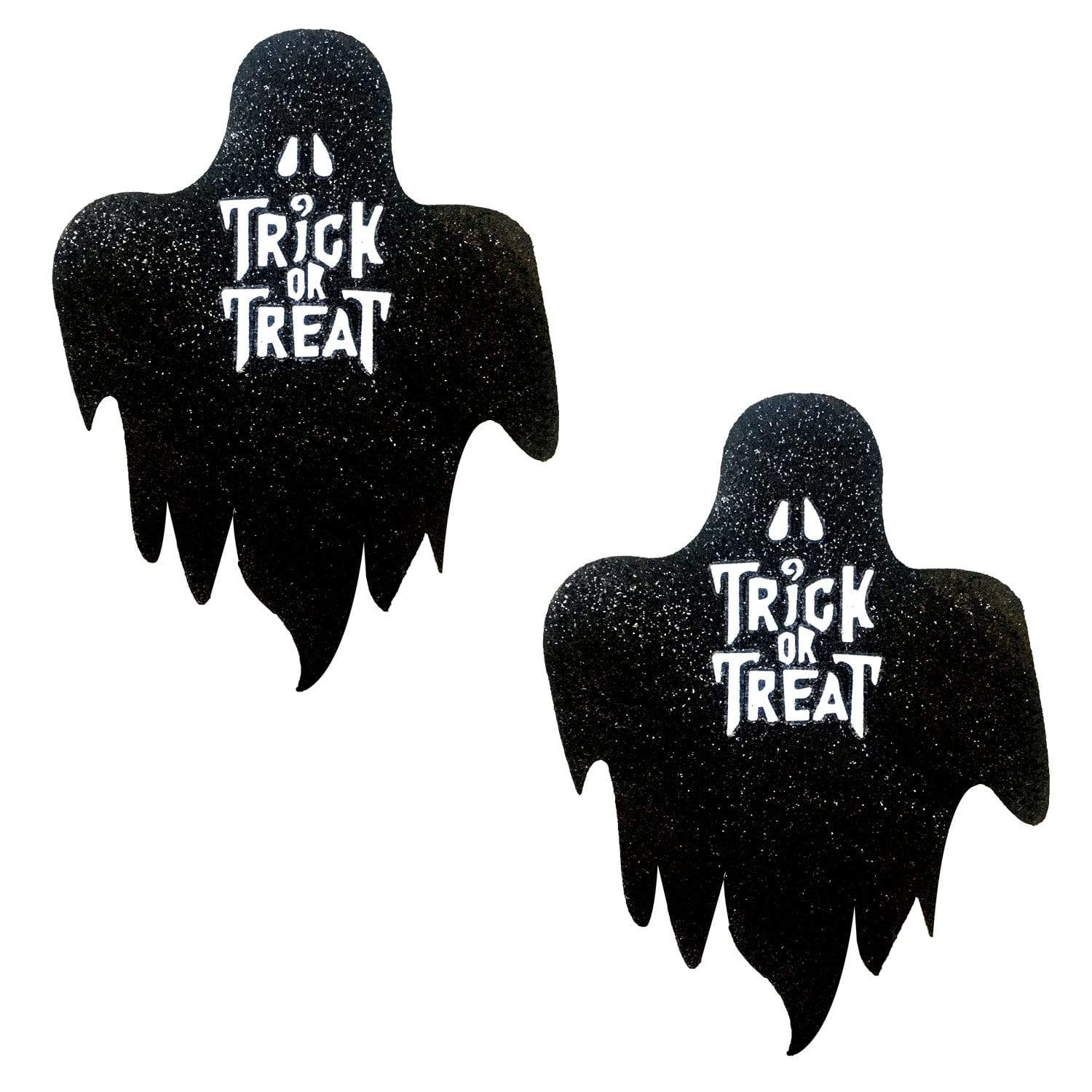 Freaking Awesome Glitter Blacklight Trick Or Treat Ghost Nipple Cover Pasties 5