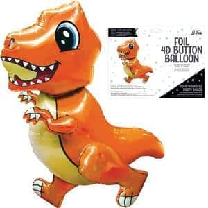 Playful T-Rex Dinosaur 4D Button Balloon 3