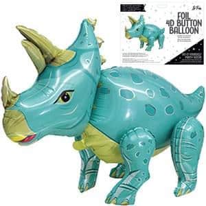 Playful Triceratops Dinosaur 4D Button Balloon 6