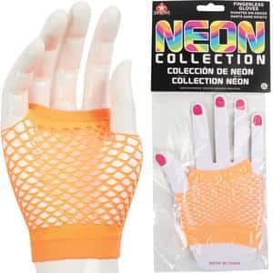 Neon Fishnet Fingerless Gloves 3
